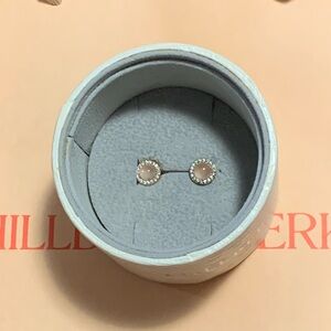 Hillberg and Berk Rose quartz halo earring